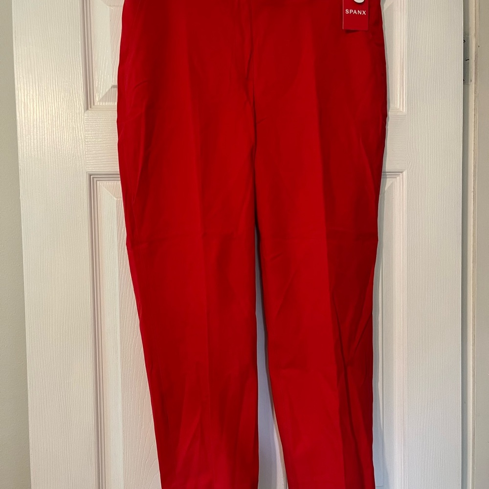 SPANX Red Dress Pants Vibrant Style
